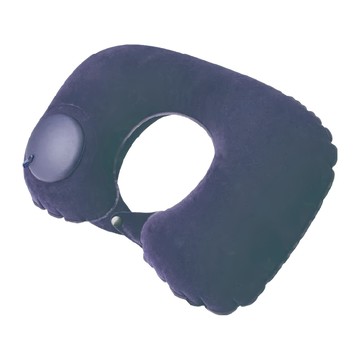 充氣U型枕 Set 2  植絨材質  深藍色  87g  輕薄便攜  44 x 27cm