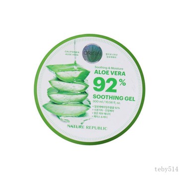 🚚臺灣48H出🚀韓國Nature Republic 92%明通版新版蘆薈膠 自然樂園蘆薈膠換季補水保溼滋潤30🚍免