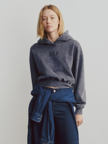 女裝 Logo印花帽T-海軍藍