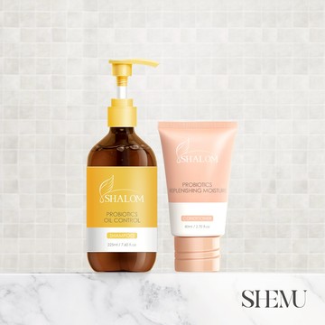 【輕盈洗護組】益生菌洗髮精225ml（波光湛藍/清爽晨曦 任選）+益生菌豐盈鎖水護髮素80ml（小蒼蘭）