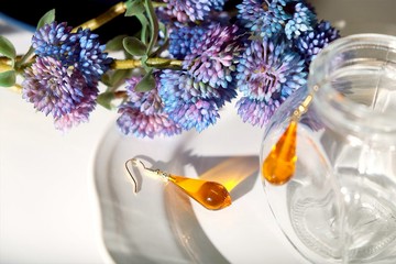 人魚的眼淚-誠摯  手工壓克力耳環