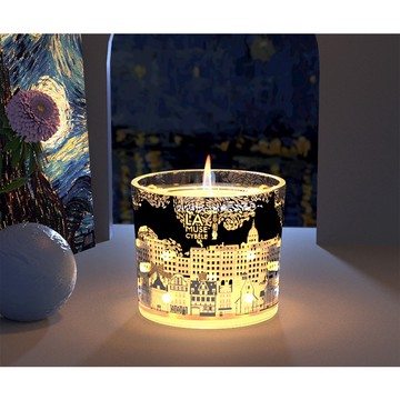 LaMuseCybele 希柏亞 梵高星空發亮蠟燭｜香氛蠟燭｜香薰蠟燭｜擴香瓶｜香薰精油｜香氛精油｜大豆蠟燭｜天然精油