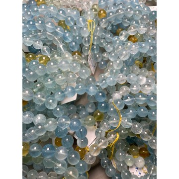 ［金百福］海水藍寶 透體 海藍寶 漸層海藍寶 手珠手串 手鍊 DIY 設計款 材料珠