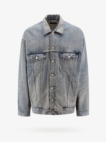 Oversize denim jacket with back logo - BALENCIAGA - gender_Man