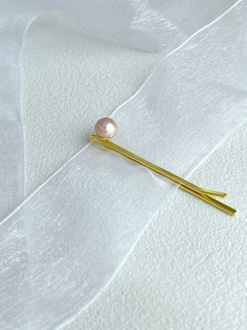 日系簡約淡水珍珠髮夾