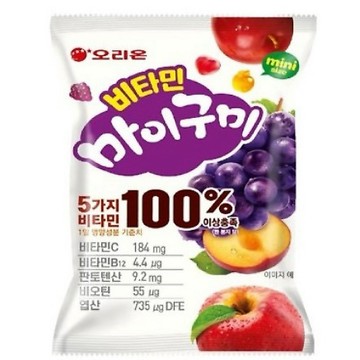 韓國🇰🇷好麗友Orion MyChew 維他命水果軟糖 72g | 葡萄/蘋果/李子 | 富含維他命C