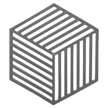 好物良品 六角形北歐風PVC防滑耐高溫鏤空防燙造型隔熱桌墊/杯墊  16.5 x 14 x 6cm  線條款 灰色  1組