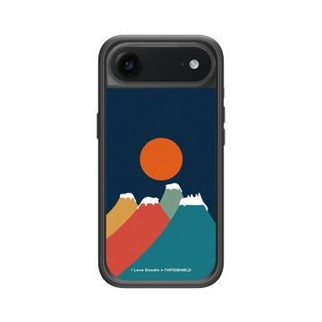 iPhone Air Mod NX -邊框背蓋組合 (相機按鈕) 黑 - ilovedoodle (Lim Heng Swee) - Cat Landscape - Colorful Mountains 貓咪五彩山