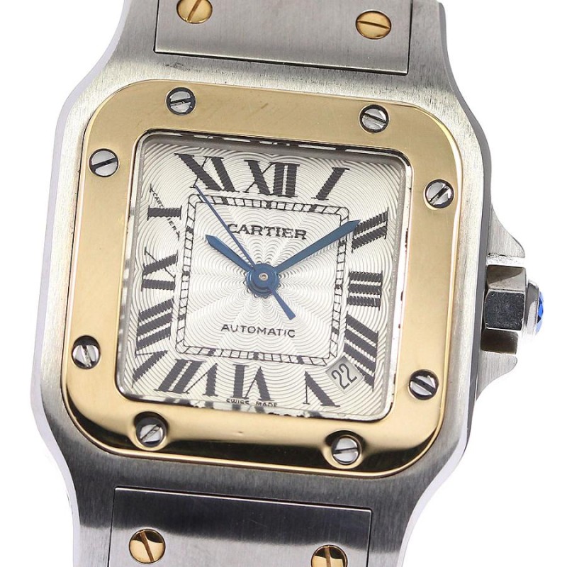 ☆良品☆保証書付き【CARTIER】カルティエ サントスガルべSM デイト W20057C4 自動巻き レディース_706779 |  LINEブランドカタログ