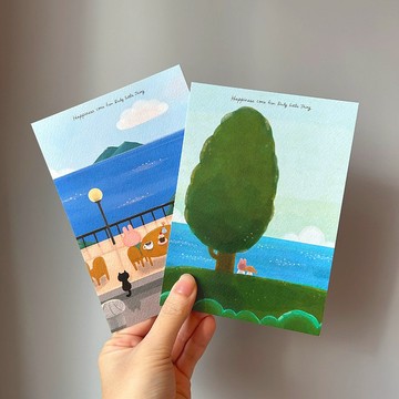 日常 插畫明信片