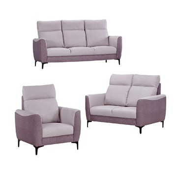 ASSARI-薰伊高背支撐1+2+3人座貓抓皮沙發雙色