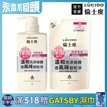 倫士度 零涼感去味沐浴露450ml+補充包380ml