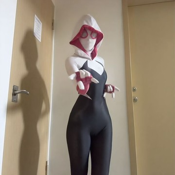 新上架👉蜘蛛俠緊身衣女款cos服裝成人平行宇宙格溫蜘蛛俠連體衣頭套套裝交換禮物 送朋友禮物