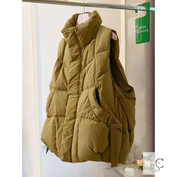【XL-8XL大尺碼】👩大尺碼上衣 秋冬外套 棉服馬甲 300斤大碼胖mm歐貨站加厚羽絨棉服女秋冬設計感寬鬆背心馬甲外