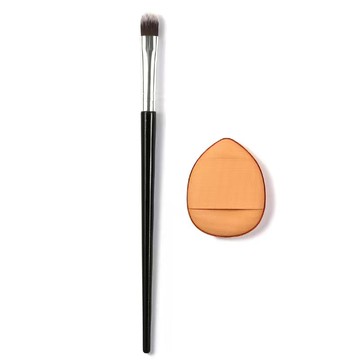 遮瑕神器 手指粉撲+遮瑕刷組合 化妝工具組合裝水滴手指粉撲面部遮瑕服帖迷你