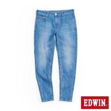 EDWIN 男裝 JERSEYS 迦績 自然修身丹寧錐形褲-石洗藍