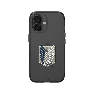 iPhone 16 Clear (相機按鈕) 酷墨灰 - 進擊的巨人 Attack On Titan - S2&S3 - 自由之翼