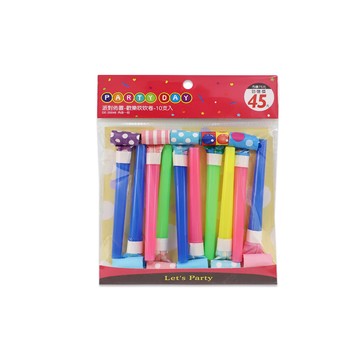 珠友 派對佈置-歡樂吹吹卷/派對活動/生日用品/會場佈置/每包10支入【3包】