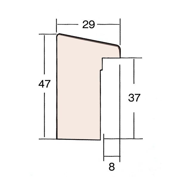 〔仮縁油絵額〕高級仮縁・キャンバス額 木製仮縁F15（652×530mm） ダークブラウン