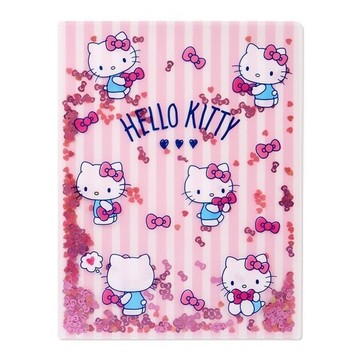 【震撼精品百貨】Hello Kitty 凱蒂貓~日本sanrio三麗鷗 KITTYA4文件夾 資料夾-亮片*28960