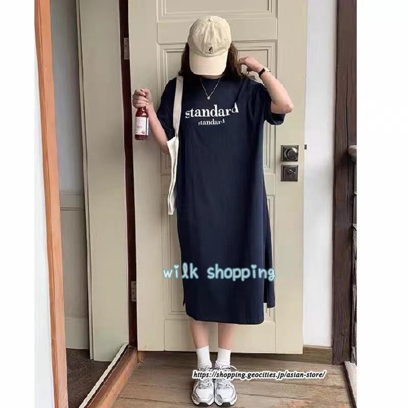 Tシャツワンピース ロングティー レディース トップス プルオーバー