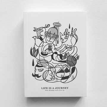 A6空白頁筆記本 生活就是一段旅程 | MonkeyCookie