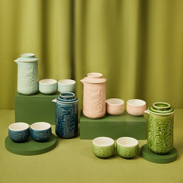 新年送禮精選🎁 | 祥龍獻瑞泡茶器 / 一壺+二杯 / 3色