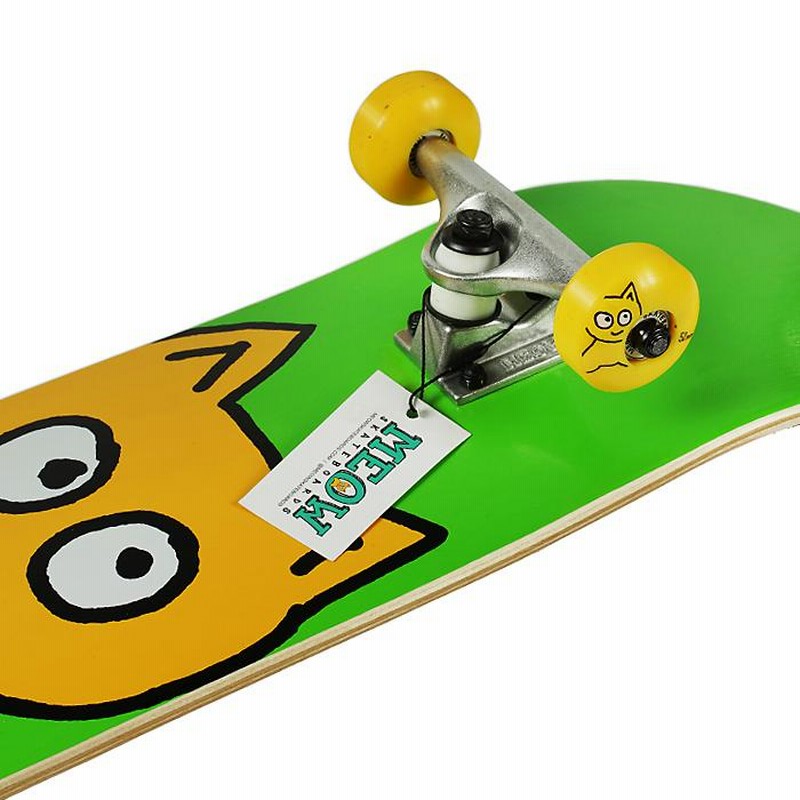 MEOW BIG CAT COMPLETE GREEN 7.5 inch ミャオ コンプリートデッキ スケボー スケートボード チーム SKATE  SK8 ねこ ネコ | LINEブランドカタログ