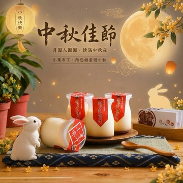 🌝中秋節快樂🌝【小葉布丁】極濃布丁禮盒1盒(8入/盒)