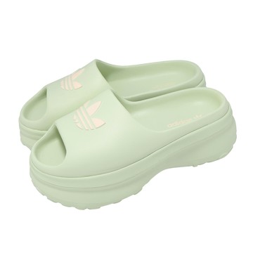 [ACS] adidas 愛迪達 涼拖鞋 AdiFom Stan Slide W 女鞋 綠 米 厚底 增高 三葉草 JH7467