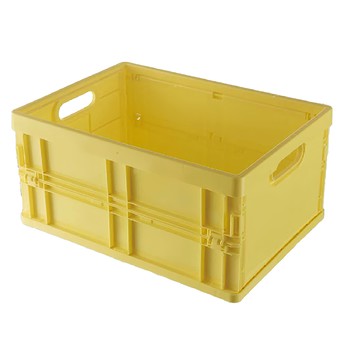 甲克虫 折疊收納盒  29.8 x 21.3 x 14cm  1個  Yellow