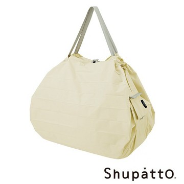 【Shupatto】燈籠型日常素色秒收環保啪啪包-大-腰果米 ( SH-S516BE-XLI1 )