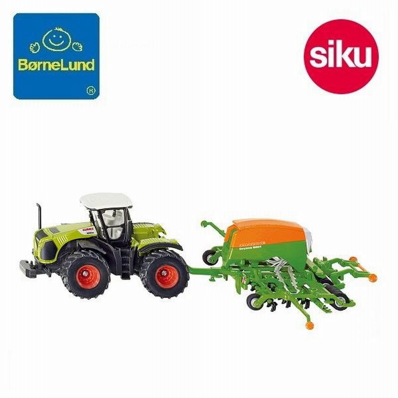 新品sikuトラクターセット1/87 ボーネルンド DEUTZ-FAHR トラクター＆トレーラーセット（ジク
