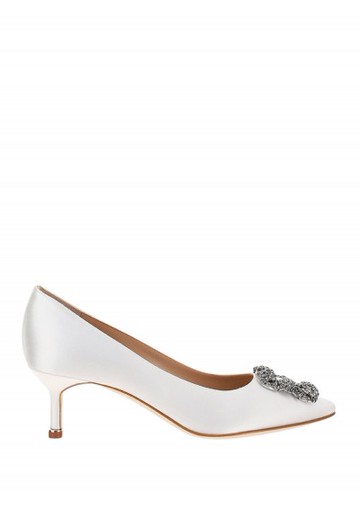 Manolo Blahnik - Hangisi Pumps - Womens - White
