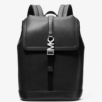 MICHAEL KORS 後背包 鵝卵石紋真皮 雙肩包 後背包 M03657 黑色MK(現貨)指定Outlet商品5折起☆現貨【送禮首選★APP下單點數4倍送】