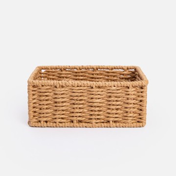 艾禮思手工編織紙繩桌上收納籃M 長方形