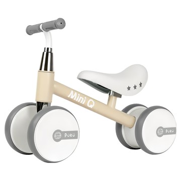 PUKU 藍色企鵝 Mini Q幼兒滑步車 防滑握把 靜音輪胎 舒適座椅 安全轉彎  米色  49cm  1台