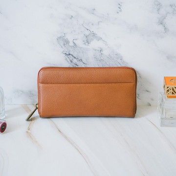 【禮盒】真皮簡潔長夾 B19-633 棕