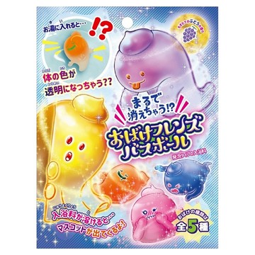 日本 nol 幽靈朋友們入浴球 入水後小公仔會變透明 葡萄香味  65g  1個