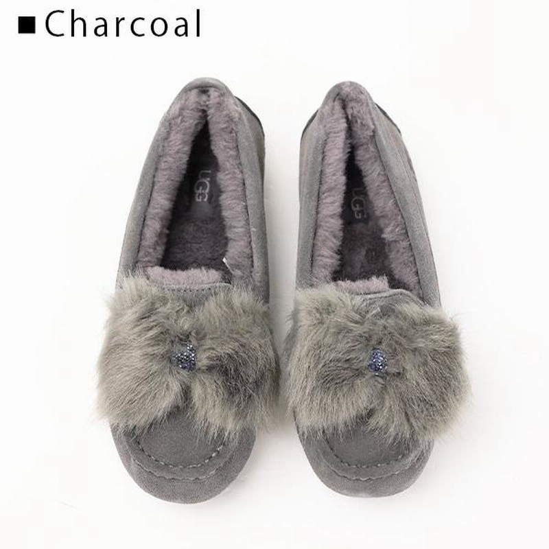 UGG アグ Ansley Puff Bow 1103858 アンスレー スエード ファー リボン