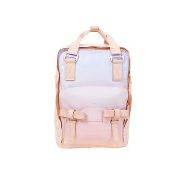 【DOUGHNUT】14吋 防潑水 後背包 馬卡龍 水壺格 漸層-晨光 SRB