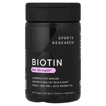 Sports Research, 生物維生素，10,000 微克，120 粒素食軟凝膠