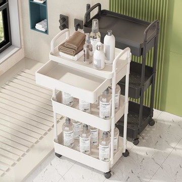 小推車落地多層廚房移動置物架宿舍床頭零食架子浴室衛生間收納架