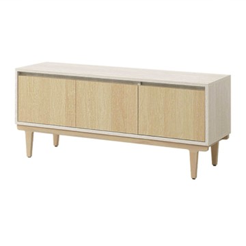 文創集 菲可雙色3.9尺開門座鞋櫃-118x40x53cm免組