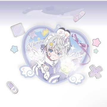 大促優惠囉😊新款自製沈星迴天使降臨心形掛件唯美亞克力爆款包包裝飾百搭