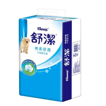 舒潔棉柔舒適平版衛生紙300張x6包x8串/箱-箱購