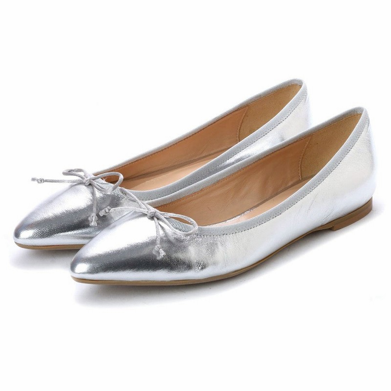 ファビオルスコーニ Fabio Rusconi ポインテッドバレエシューズ シルバー 通販 Lineポイント最大2 0 Get Lineショッピング