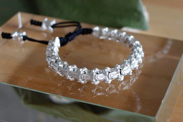 原創設計暗黑美學純銀脊椎骨哥特骨節蛇骨手鏈