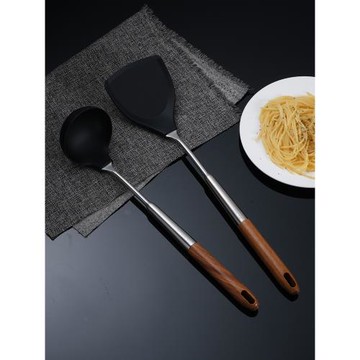 德國304不粘鍋硅膠鏟炒菜鏟子耐高溫不銹鋼廚房家用湯勺硅膠鍋鏟