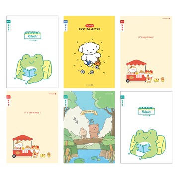 Morning Glory 小學生窄行日記本 6入組  1組  挖坑 撣灰 高空彈跳 林間漫步